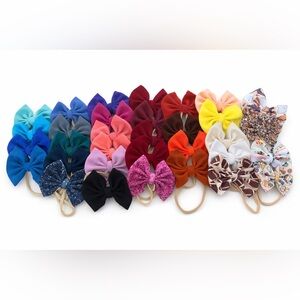 Bow bundle on nylon bands - solids & prints (33)